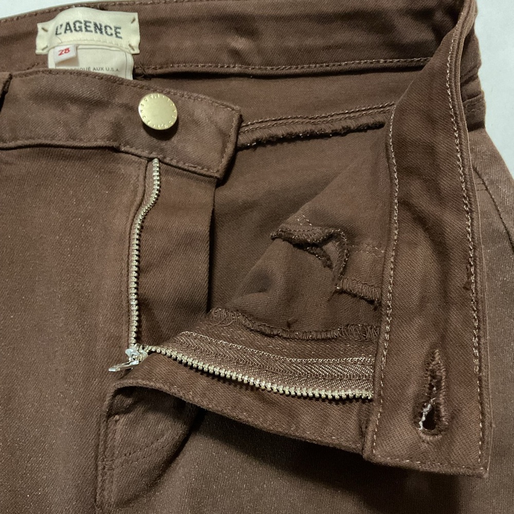 L’ Agence Margot Skinny Jeans Brown High Rise - Picture 9 of 12